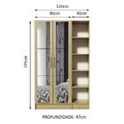 Guarda-roupa Modulado Madesa Nilo 100% Mdf 120004 Com Espelho