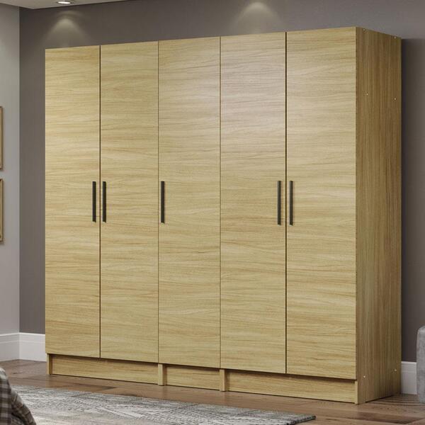 Guarda-roupa Modulado Madesa Nilo 200002 3 Peças - Carvalho