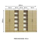 Guarda-roupa Modulado Madesa Nilo 280002 5 Peças - Carvalho