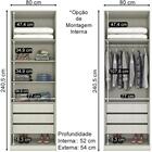Guarda Roupa Modulado Mdf 2 Portas 3 Gav Mci04 Dileto Henn