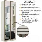 Guarda Roupa Modulado Mdf 2 Portas 3 Gav Mci04 Dileto Henn