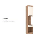 Guarda Roupa Modulado Mesa De Cabeceira Alta 1 Porta 1 Gaveta