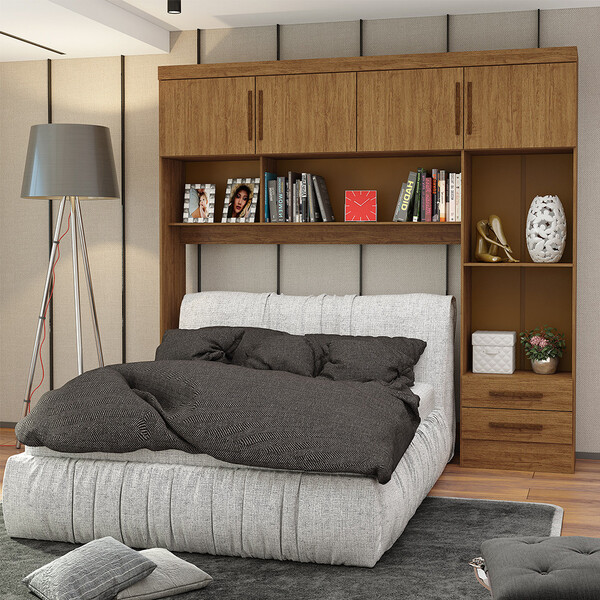 Guarda Roupa Modulado Paris 4 Portas 2 Gavetas