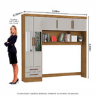 Guarda Roupa Modulado Paris 5 Portas Com Espelho E 2 Gavetas