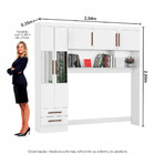 Guarda Roupa Modulado Paris 5 Portas Com Espelho E 2 Gavetas