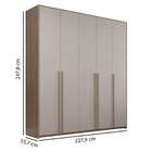 Guarda-roupa Modulado Raven 5 Pt 3 Cinza E Nogueira