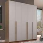 Guarda-roupa Modulado Raven 5 Pt 3 Cinza E Nogueira