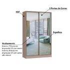 Guarda Roupa Modulado Requinte Com 2 Portas De Correr E Espel