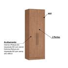 Guarda Roupa Modulado Requinte Com 2 Portas - Macadâmia