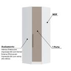 Guarda Roupa Modulado Requinte De Canto Com 1 Porta - Branco