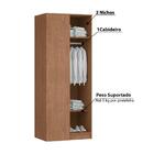 Guarda Roupa Modulado Requinte De Canto Reto Com 1 Porta - Ma