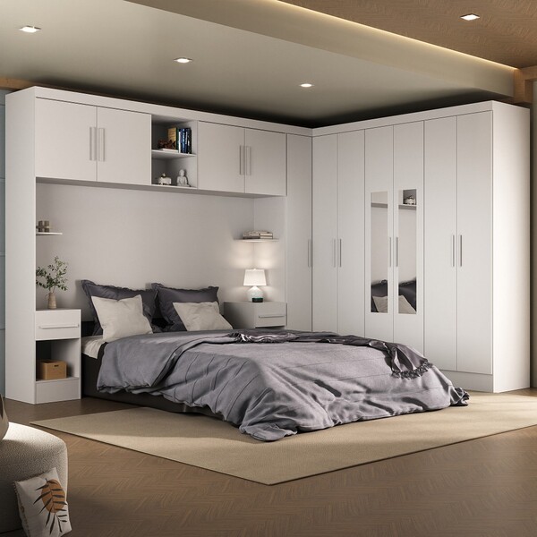 Guarda-roupa Modulado Soberano 11 Portas 5 Gavetas Com Espelh