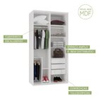 Guarda-roupa Modulado Solteiro 1,20m 2 Portas De Correr 3 Gav
