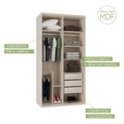 Guarda-roupa Modulado Solteiro 1,20m 2 Portas De Correr 3 Gav