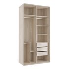 Guarda-roupa Modulado Solteiro 1,20m 2 Portas De Correr 3 Gav