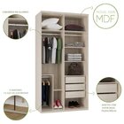 Guarda-roupa Modulado Solteiro 1,20m 2 Portas De Correr 3 Gav