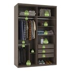 Guarda-roupa Modulado Solteiro 1,60m 2 Portas De Correr 3 Gav