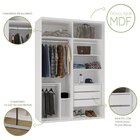 Guarda-roupa Modulado Solteiro 1,60m 2 Portas De Correr 3 Gav