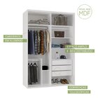 Guarda-roupa Modulado Solteiro 1,60m 2 Portas De Correr 3 Gav