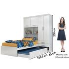 Guarda Roupa Modulado Solteiro 4 Portas Com Bicama Fusion Mov