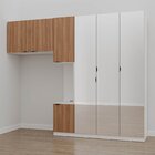 Guarda-roupa Modulado Solteiro 7 Portas Espelho E Mesa De Cab