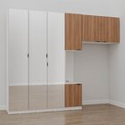 Guarda-roupa Modulado Solteiro 7 Portas Espelho E Mesa De Cab