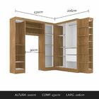 Guarda Roupa Modulado Solteiro Andrea Boreal - Móveis Arapong