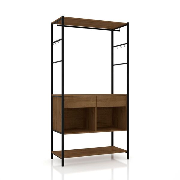 Guarda Roupa Modulado Solteiro Closet Paris Preto Demolição