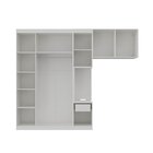 Guarda-roupa Modulado Solteiro Com Mesa De Cabeceira 7 Portas