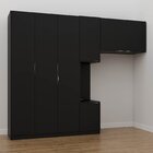 Guarda-roupa Modulado Solteiro Com Mesa De Cabeceira 7 Portas