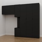 Guarda-roupa Modulado Solteiro Com Mesa De Cabeceira 7 Portas