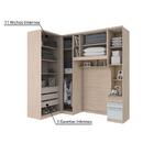 Guarda-roupa Modulado Solteiro Esmeralda 4 Peças - Fendi/braco