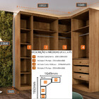 Guarda Roupa Modulado Solteiro Safira 9 Portas Em Mdf Clic Mó