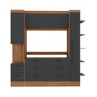 Guarda-roupa Modulado Viena 2 Portas 8 Gavetas 3 Peças Espres