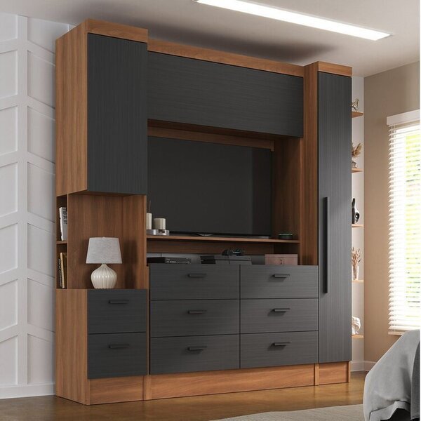 Guarda-roupa Modulado Viena 2 Portas 8 Gavetas 3 Peças Espres