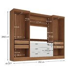 Guarda-roupa Modulado Viena 4 Portas 6 Gavetas3 Peças Espress