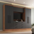 Guarda-roupa Modulado Viena 4 Portas 6 Gavetas 3 Peças Espres