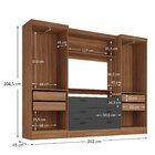 Guarda-roupa Modulado Viena 4 Portas 6 Gavetas 3 Peças Espres