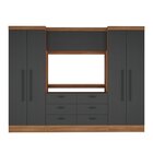 Guarda-roupa Modulado Viena 4 Portas 6 Gavetas 3 Peças Espres