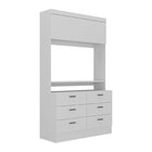 Guarda-roupa Modulado Viena 4 Portas 6 Gavetas 3 Peças Espres