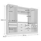 Guarda-roupa Modulado Viena 4 Portas 6 Gavetas 3 Peças Espres