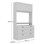 Guarda-roupa Modulado Viena 4 Portas 6 Gavetas 3 Peças Espres