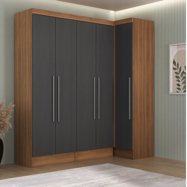 Guarda-roupa Modulado Viena 5 Portas 4 Gavetas 2 Peças Espres