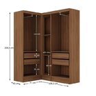 Guarda-roupa Modulado Viena 5 Portas 4 Gavetas 3 Peças Espres
