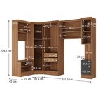 Guarda-roupa Modulado Viena 7 Portas 2 Gavetas5 Peças Espress