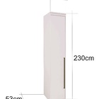 Guarda Roupa Modular 1 Porta Com Prateleiras Mdf 35 Cm Lotus