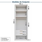 Guarda-roupa Modular 2 Peças 4 Portas E Gaveteiro Jade Cabeca