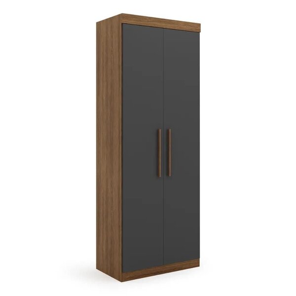 Guarda Roupa Modular 2 Portas 2 Gavetas Gênova Plus  Ipê Wood