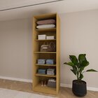 Guarda Roupa Modular 2 Portas 6 Prateleiras Nancy Cedro/grafi