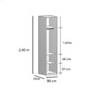 Guarda-roupa Modular 2 Portas Altezza Freijó/titânio